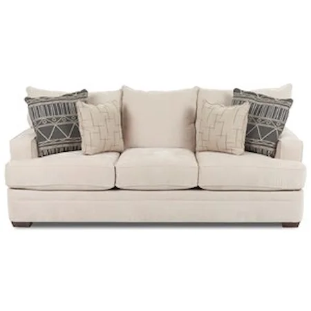 Casual Sofa with Square Track Arms